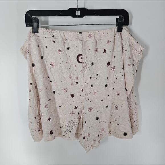 Soma Star Print Terry Long Sleeve Shorts Pajama Set XXL - Picture 11 of 13